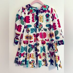 Little Miss Marmalade tiered ruffle dress, size 3, floral butterflies